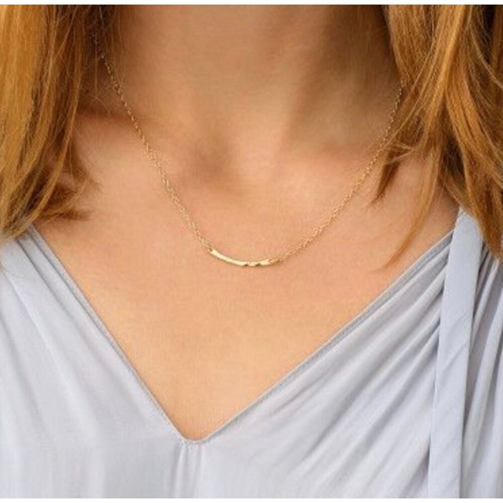 Gorjana Mini Taner Bar Gold Necklace